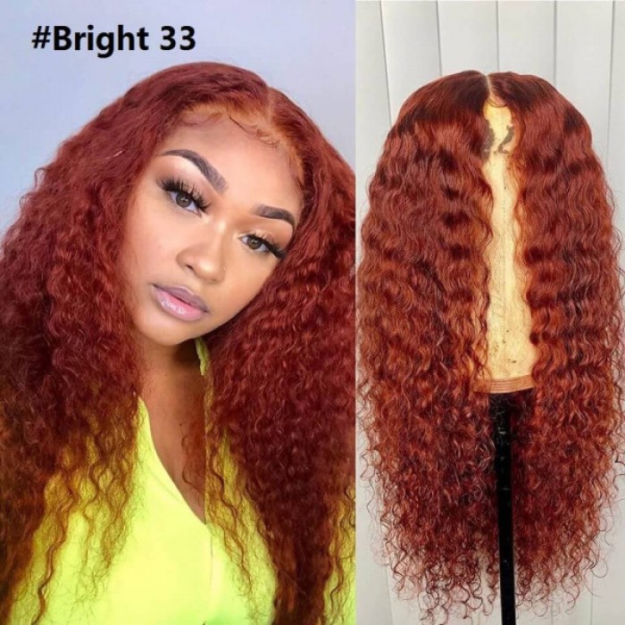 Lytinroop Wigs Pre Plucked Ginger Lace Front Wigs Human Hair