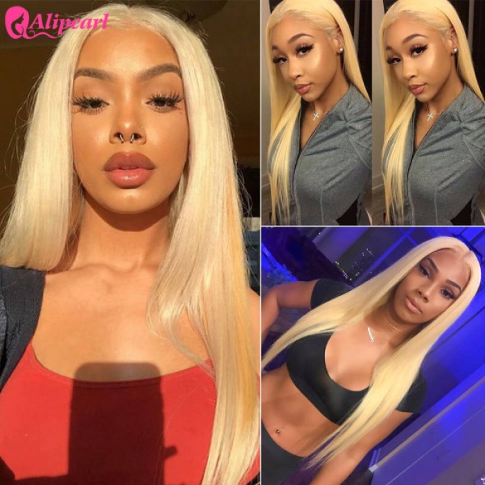 Lytinroop Pure 613 Blonde Straight HD Lace Wigs With Super Natural Baby Hair