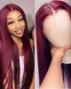 Lytinroop Burgundy Wig 13x4 Lace Front Wig 99J Colored Real Human Hair Wigs