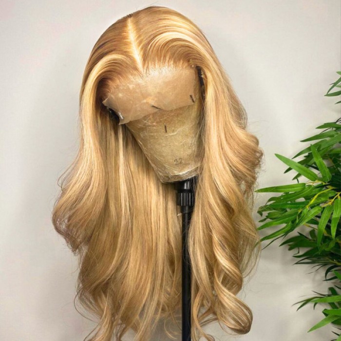 Lytinroop #P27/613 Brown to Blonde Ombre Wigs Body Wave 13x4 Lace Frontal Wig for Sale