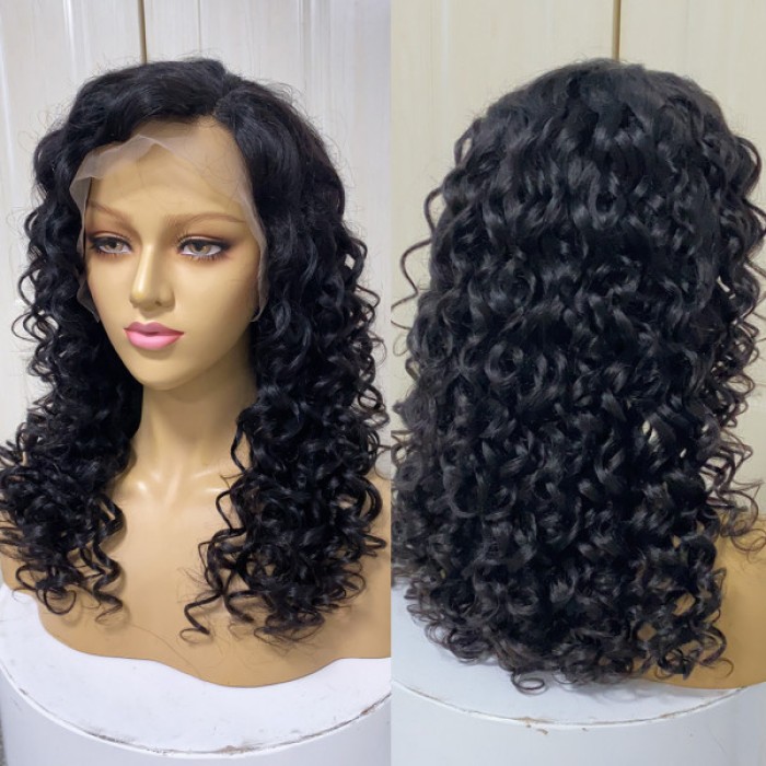 Lytinroop Natural Curly Human Hair Wigs