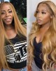 Lytinroop Honey Blonde Lace Front Wig #27 Color Ombre Human Hair Wigs