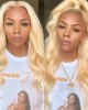 Lytinroop #613 Blonde Lace Front Wig Body Wave Bleached Blonde Human Hair Wigs