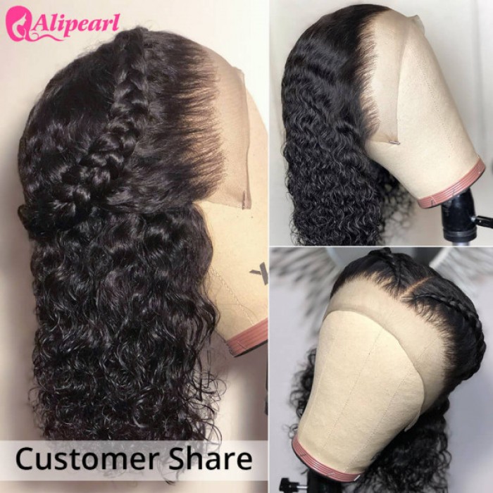 Lytinroop Deep Wave Wigs 13x6 Frontal Wigs Curly Human Hair Wigs