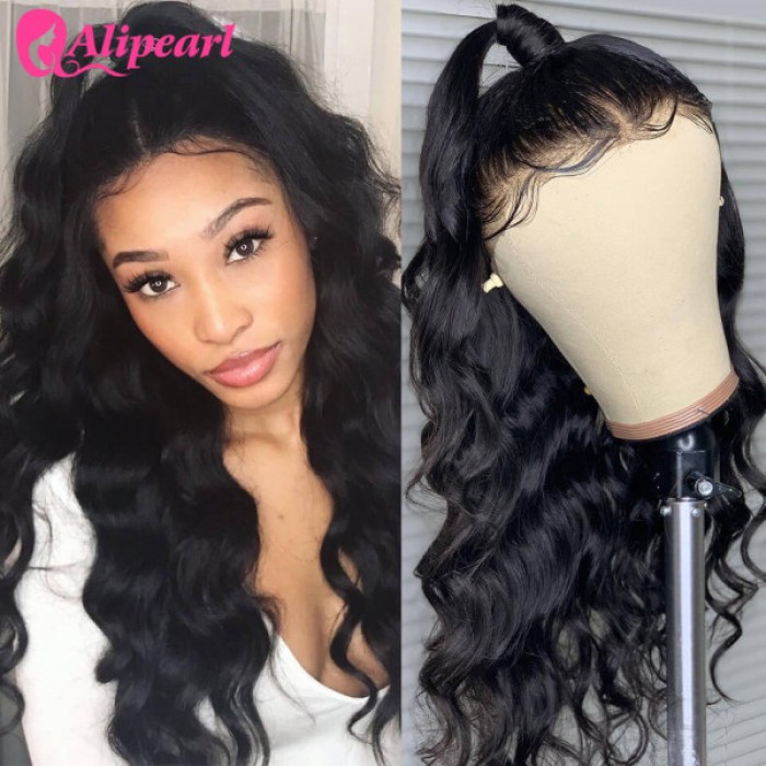 Lytinroop Body Wave 360 Lace Frontal Wig Natural Color Pre-Plucked With Baby Hair