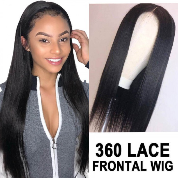 Lytinroop Straight Hair 360 Lace Frontal Wig Pre-Plucked 360 Lace Wigs