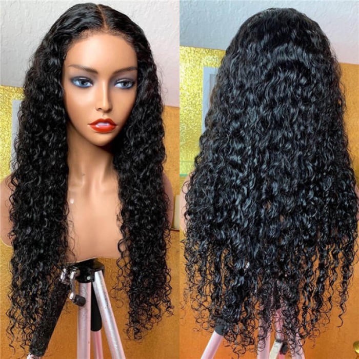 Deep Wave Wig 5x5 Lace Closure Wig Real Human Hair Glueless Wigs