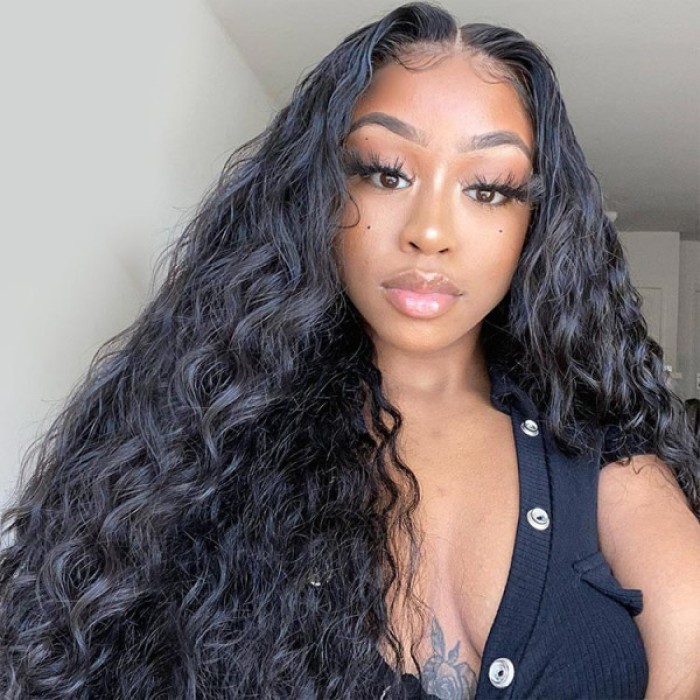 Loose Deep Wave 4x4 Lace Wigs Made By Hair Bundles With Closure