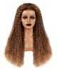 Highlight Wig Deep Wave Wig With Highlights Brown Wigs With Blonde Highlights Deep Curly Human Hair Wigs