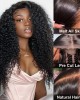 Lytinroop HD Lace 5x5 Closure Curly Glueless Wig With Bleached Knots