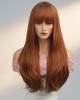 Lytinroop Long Curly Synthetic Wig With Bangs