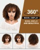 Lytinroop Short Curly Synthetic Wig With Bangs