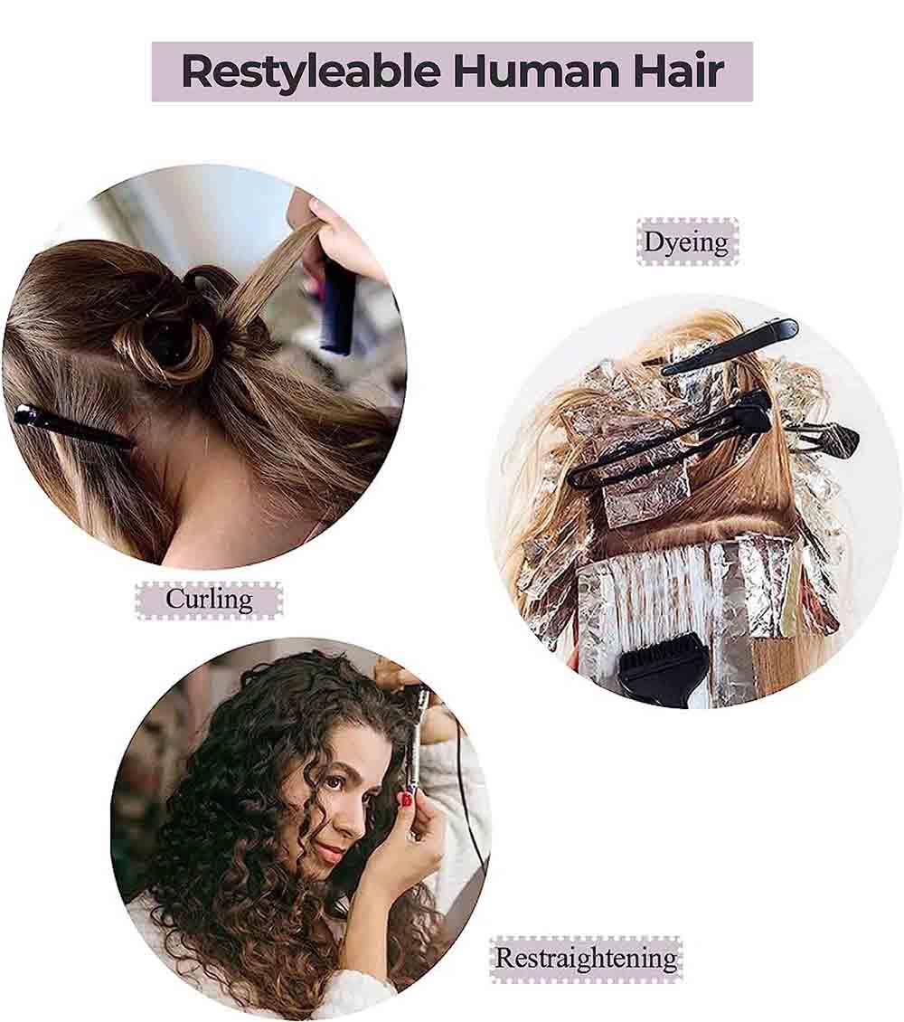 Restyleable Human Hair